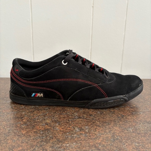 Puma BMW Collab Shoes Size 9 Black Red Pre Owned - Picture 7 of 14